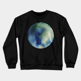 Earth planet watercolor Crewneck Sweatshirt